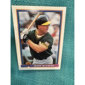 Mark McGwire 1991 Bowman #234 Oakland Athletics MLB Baseball Card
